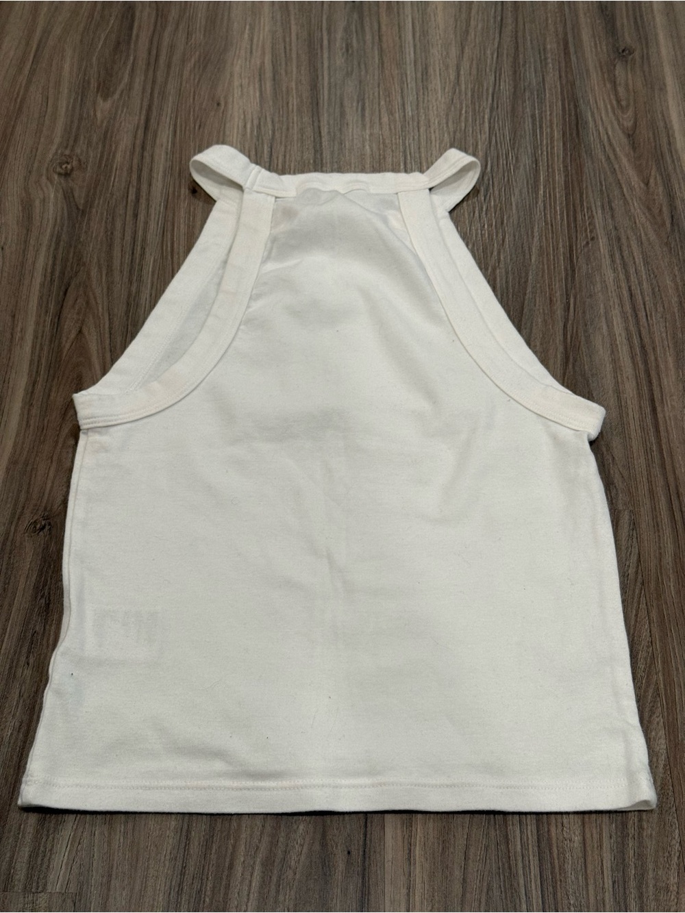 Truly Madly Deeply White High Neck Ribbed Tank Top Women’s Medium - Picture 6 of 8